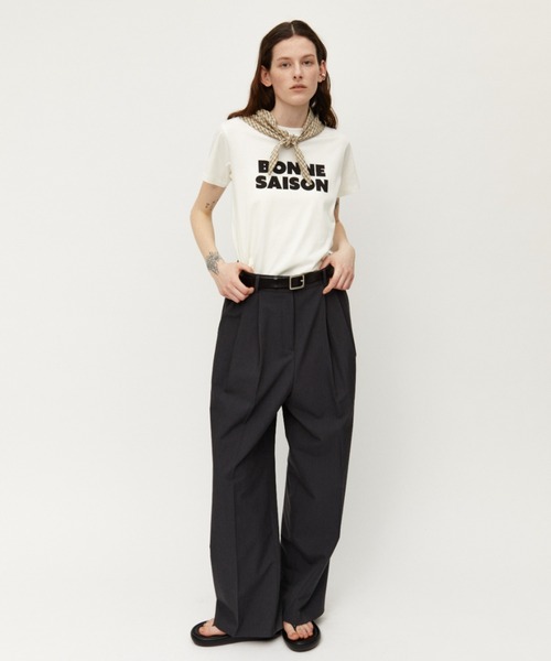 Auntie Rosa Holiday(アンティローザホリデー)の「BONNESAISONプリントTEE(Tシャツ/カットソー・レディース・オフホワイト/グレー・FREE)」の14枚目の写真