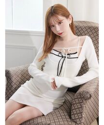 EATME（イートミー）の「バイカラーキャミニットアンサンブルミニワンピース（ワンピース）」