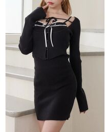 EATME | バイカラーキャミニットアンサンブルミニワンピース(ワンピース)