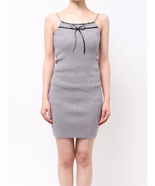 EATME（イートミー）の「バイカラーキャミニットアンサンブルミニワンピース（ワンピース・レディース・ベージュ/ブラック/オフホワイト/グレー・FREE）」の22枚目の写真