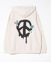 STUD MUFFIN（スタッドマフィン）の「STUD MUFFIN/スタッドマフィン/別注バックPEACE フロントZIPパーカー（パーカー）」