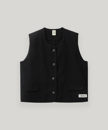 UBEIGE（ユーベイジ）の「Cotton Tweed Button Vest (Black)（ベスト）」