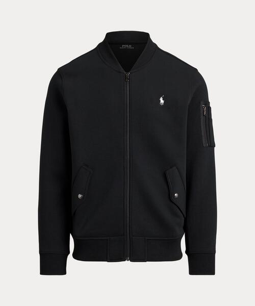 DIESEL ニット　ボンバージャケット　L ブラック　ウール　ダブルジップ ダブルニット ボンバー ジャケット（ブルゾン）｜POLO RALPH LAUREN