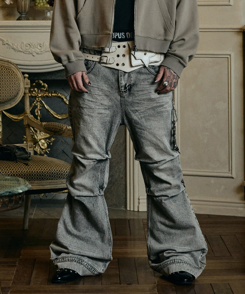 OPUS 0012(オーパス0012)の「Op. 09 DONS FLARE PANTS LIGHT GRAY(デニムパンツ・メンズ・その他・SMALL/MEDIUM/X-SMALL/LARGE)」の1枚目の写真