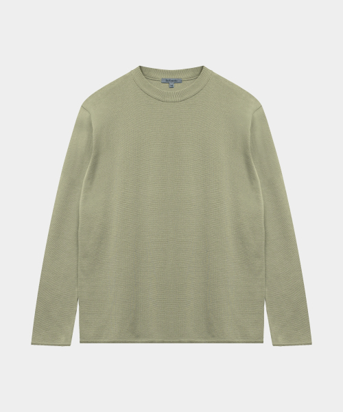 BIRBANTE（ビルバンテ）の「ミラノウォッシャブルラウンドニット - オリーブ（ニット/セーター・メンズ・オリーブ・SMALL/MEDIUM/LARGE/X-LARGE）」の2枚目の写真