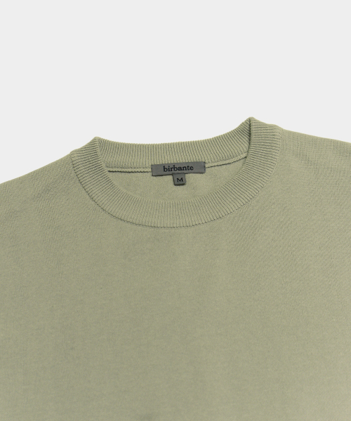 BIRBANTE（ビルバンテ）の「ミラノウォッシャブルラウンドニット - オリーブ（ニット/セーター・メンズ・オリーブ・SMALL/MEDIUM/LARGE/X-LARGE）」の4枚目の写真
