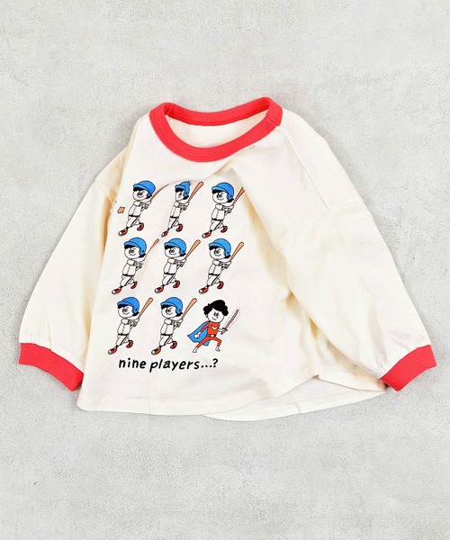 LSP WOW（エルエスピーワオ）の「【LSP WOW!】9ColorsロンTee/プチプラ（Tシャツ/カットソー・キッズ・レッド/ブルー/ブラック/イエロー/パープル/オレンジ/ホワイト/グリーン/ピンク・100/95/90/80/130/120/110）」の2枚目の写真