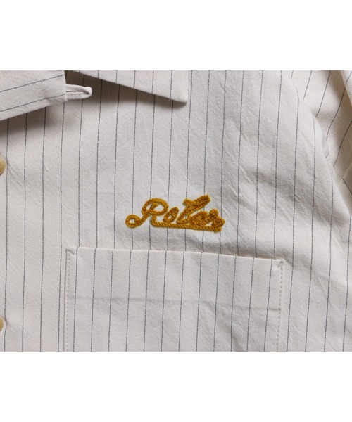 ROTAR（ローター）の「Work Stripe Open Collar Shirt（シャツ/ブラウス・メンズ・グレー/チャコール/ベージュ・MEDIUM/LARGE/X-LARGE）」の9枚目の写真