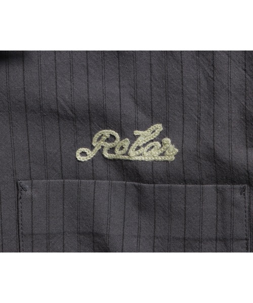 ROTAR（ローター）の「Work Stripe Open Collar Shirt（シャツ/ブラウス・メンズ・グレー/チャコール/ベージュ・MEDIUM/LARGE/X-LARGE）」の10枚目の写真