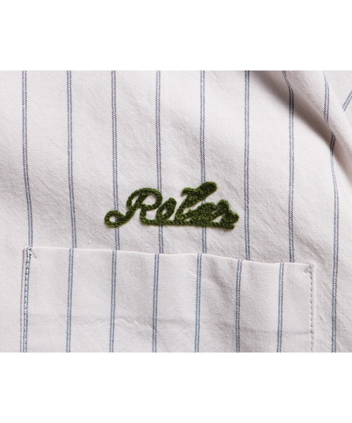 ROTAR（ローター）の「Work Stripe Open Collar Shirt（シャツ/ブラウス・メンズ・グレー/チャコール/ベージュ・MEDIUM/LARGE/X-LARGE）」の11枚目の写真