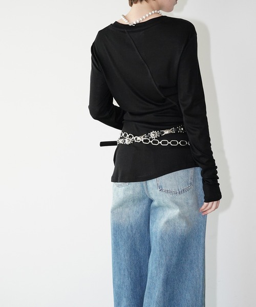 chuclla（チュクラ）の「シームラインロングスリーブトップス chw26s022（Tシャツ/カットソー・レディース・ホワイト/ブラック・FREE）」の13枚目の写真