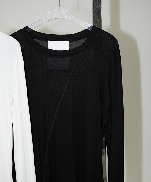chuclla（チュクラ）の「シームラインロングスリーブトップス chw26s022（Tシャツ/カットソー・レディース・ホワイト/ブラック・FREE）」の20枚目の写真