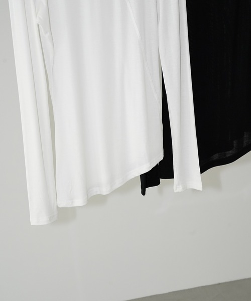 chuclla（チュクラ）の「シームラインロングスリーブトップス chw26s022（Tシャツ/カットソー・レディース・ホワイト/ブラック・FREE）」の22枚目の写真