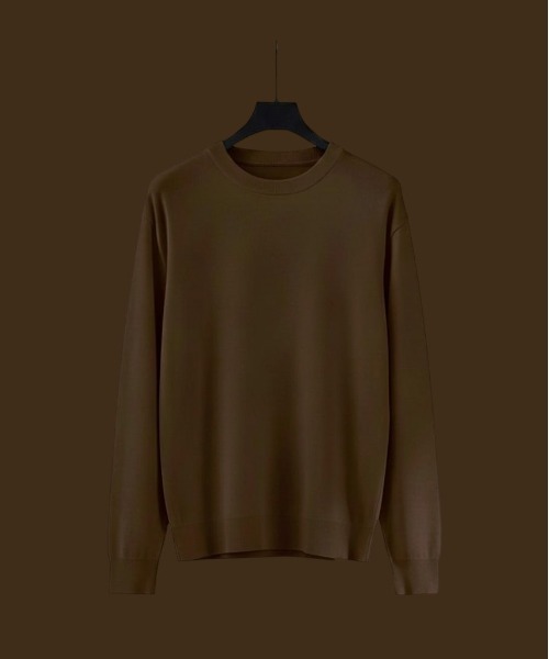 UNITED TOKYO(ユナイテッドトウキョウ)の「【ニット店舗売上NO.1シリーズ】18G サーブルストレッチクルーネックニット |大人気/毛玉防止/洗える/ 抗菌防臭/オフィスカジュアル/通勤/インナー/接触冷感(ニット/セーター・メンズ・ライトグレー/オフホワイト/ブラック/ダークグレー/グレイッシュベージュ・1/3/2)」の5枚目の写真