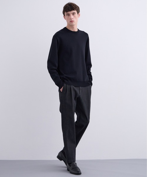 UNITED TOKYO(ユナイテッドトウキョウ)の「【ニット店舗売上NO.1シリーズ】18G サーブルストレッチクルーネックニット |大人気/毛玉防止/洗える/ 抗菌防臭/オフィスカジュアル/通勤/インナー/接触冷感(ニット/セーター・メンズ・ライトグレー/オフホワイト/ブラック/ダークグレー/グレイッシュベージュ・1/3/2)」の20枚目の写真