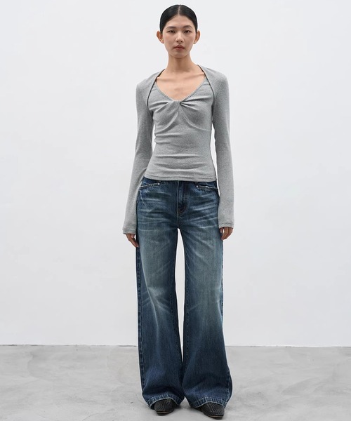 EIGHTHMONTH（エイスマンス）の「ウォッシュワイドストレートデニム EM25a180【EIGHTHMONTH】（デニムパンツ・レディース・ブルー・S/M/L）」の9枚目の写真