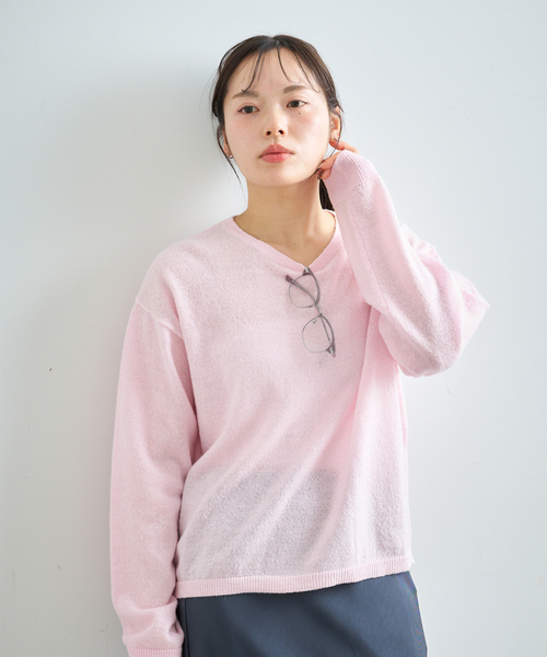 ≪手洗い可≫ シアーニットプルオーバー（ニット/セーター）｜U by