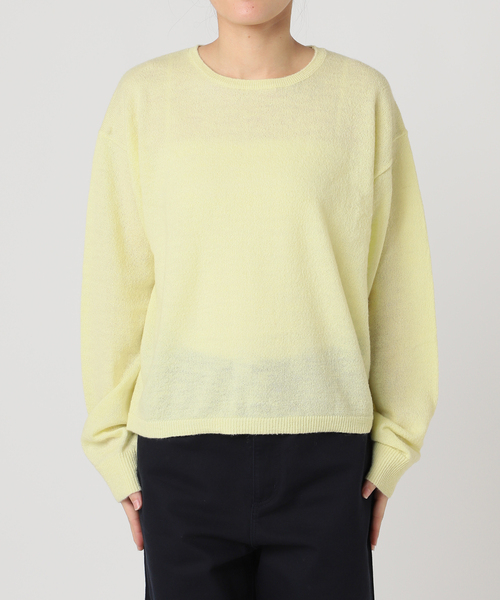 U by SPICK&SPAN（ユーバイスピックアンドスパン）の「≪手洗い可≫ シアーニットプルオーバー（ニット/セーター・レディース・グレー/イエロー/ピンク/グリーン・FREE）」の15枚目の写真