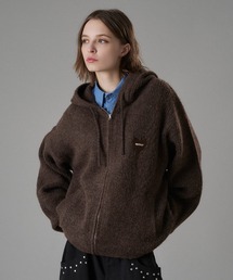 ONCILY | MELTING HEART RIB KNIT HOODIE / メルティングハートリブニットフーディ(カーディガン/ボレロ)