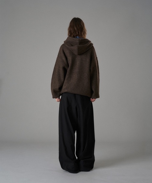ONCILY(オンシェリー)の「MELTING HEART RIB KNIT HOODIE / メルティングハートリブニットフーディ(カーディガン/ボレロ・メンズ・ブラウン/ボルドー/チャコールグレー・SMALL/MEDIUM/LARGE)」の16枚目の写真