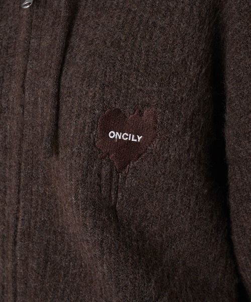 ONCILY(オンシェリー)の「MELTING HEART RIB KNIT HOODIE / メルティングハートリブニットフーディ(カーディガン/ボレロ・メンズ・ブラウン/ボルドー/チャコールグレー・SMALL/MEDIUM/LARGE)」の10枚目の写真