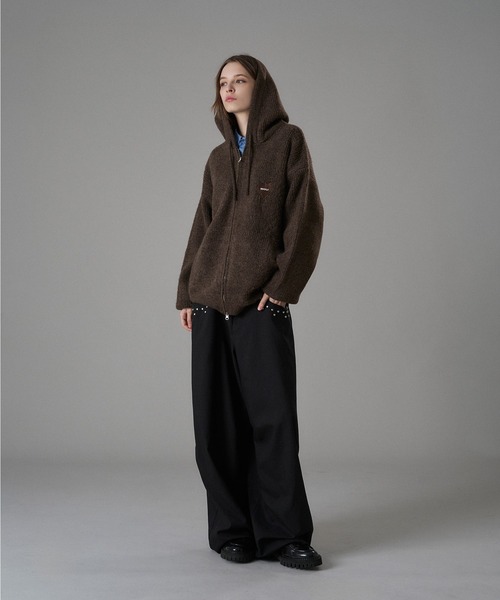 ONCILY(オンシェリー)の「MELTING HEART RIB KNIT HOODIE / メルティングハートリブニットフーディ(カーディガン/ボレロ・メンズ・ブラウン/ボルドー/チャコールグレー・SMALL/MEDIUM/LARGE)」の14枚目の写真