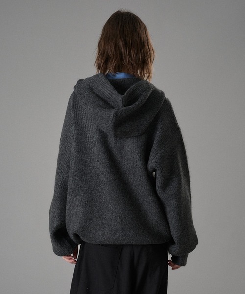 ONCILY(オンシェリー)の「MELTING HEART RIB KNIT HOODIE / メルティングハートリブニットフーディ(カーディガン/ボレロ・メンズ・ブラウン/ボルドー/チャコールグレー・SMALL/MEDIUM/LARGE)」の22枚目の写真