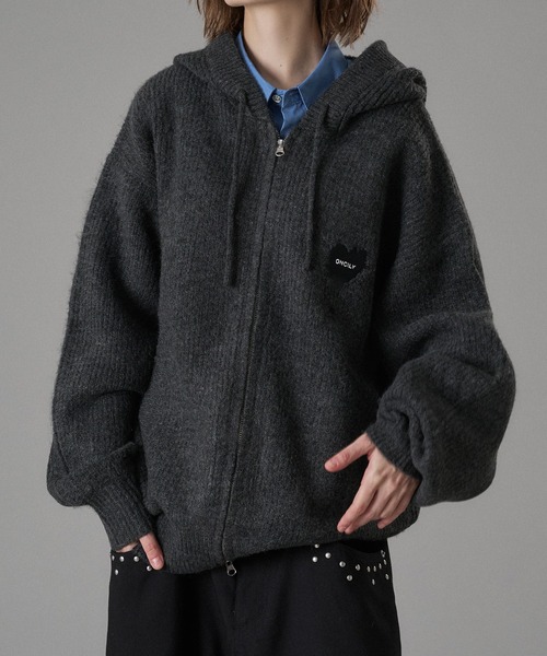 ONCILY(オンシェリー)の「MELTING HEART RIB KNIT HOODIE / メルティングハートリブニットフーディ(カーディガン/ボレロ・メンズ・ブラウン/ボルドー/チャコールグレー・SMALL/MEDIUM/LARGE)」の21枚目の写真