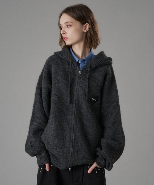 ONCILY(オンシェリー)の「MELTING HEART RIB KNIT HOODIE / メルティングハートリブニットフーディ(カーディガン/ボレロ・メンズ・ブラウン/ボルドー/チャコールグレー・SMALL/MEDIUM/LARGE)」の18枚目の写真