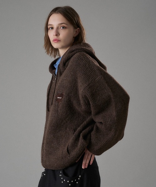 ONCILY(オンシェリー)の「MELTING HEART RIB KNIT HOODIE / メルティングハートリブニットフーディ(カーディガン/ボレロ・メンズ・ブラウン/ボルドー/チャコールグレー・SMALL/MEDIUM/LARGE)」の8枚目の写真
