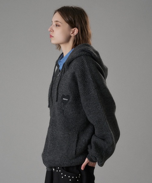 ONCILY(オンシェリー)の「MELTING HEART RIB KNIT HOODIE / メルティングハートリブニットフーディ(カーディガン/ボレロ・メンズ・ブラウン/ボルドー/チャコールグレー・SMALL/MEDIUM/LARGE)」の19枚目の写真