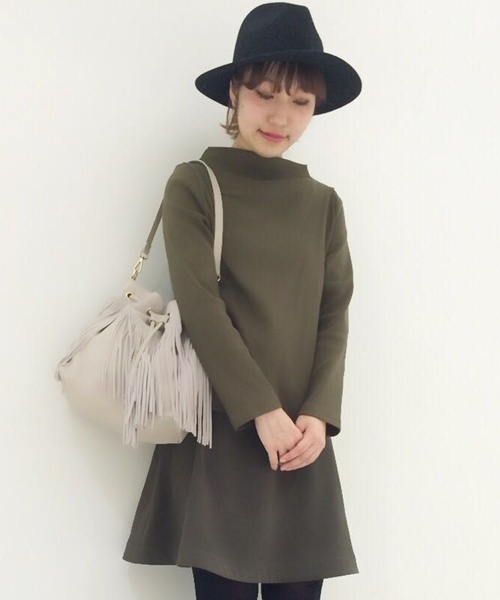 mystic（ミスティック）の「【mystic】3WAYワンピース（ワンピース・レディース・グレー/キャメル/ブラック/カーキ・ﾌﾘ-）」の3枚目の写真