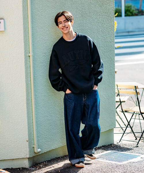 NAUTICA（ノーティカ）の「Reebok×NAUTICA/リーボック×ノーティカ 【Exclusive】 ダブルネーム アーチロゴ ダンボール クルーネックスウェット（スウェット・メンズ・チャコールグレー/ブラック/ブラウン/ネイビー・LARGE/X-LARGE/MEDIUM）」の15枚目の写真