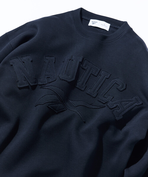 NAUTICA（ノーティカ）の「Reebok×NAUTICA/リーボック×ノーティカ 【Exclusive】 ダブルネーム アーチロゴ ダンボール クルーネックスウェット（スウェット・メンズ・チャコールグレー/ブラック/ブラウン/ネイビー・LARGE/X-LARGE/MEDIUM）」の7枚目の写真