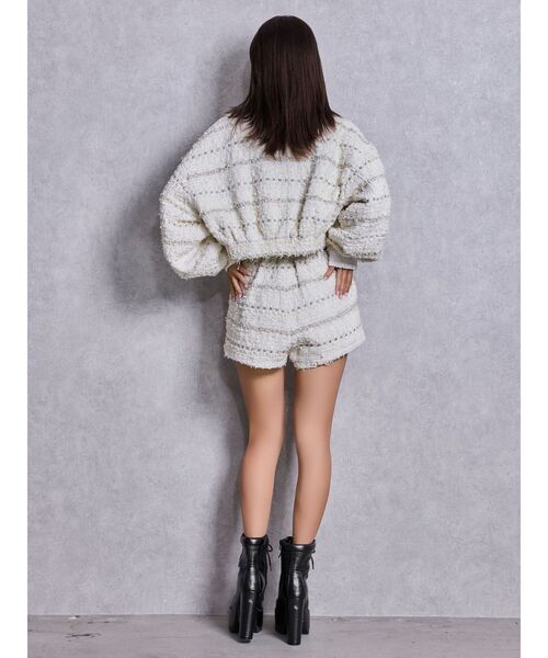 GYDA（ジェイダ）の「Symmetry GYDAラメツイードジャケット（その他アウター・レディース・ブラック/アイボリー/ミント・FREE）」の13枚目の写真