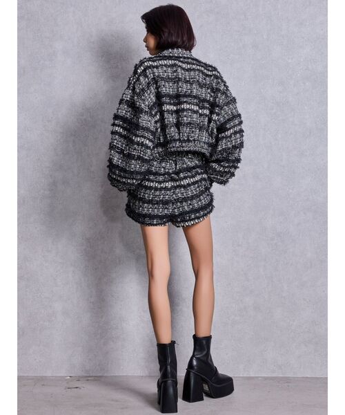 GYDA（ジェイダ）の「Symmetry GYDAラメツイードジャケット（その他アウター・レディース・ブラック/アイボリー/ミント・FREE）」の18枚目の写真