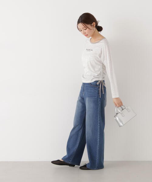 PROPORTION BODY DRESSING(プロポーションボディドレッシング)の「<ウォッシャブル><a>ドロストシアートップス / 1216169202(Tシャツ/カットソー・レディース・ブラック/グレー/ブルー・FREE)」の6枚目の写真