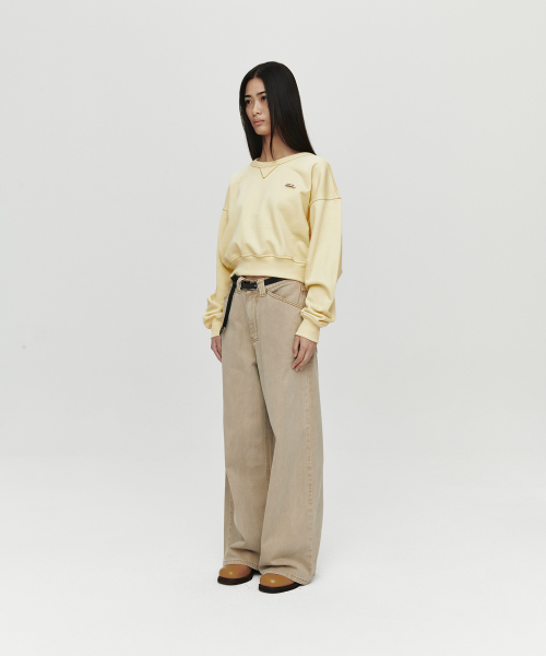 HEUTE(ホイテ)の「BENY WIDE DENIM (BEIGE)(デニムパンツ・レディース・ベージュ・FREE)」の3枚目の写真