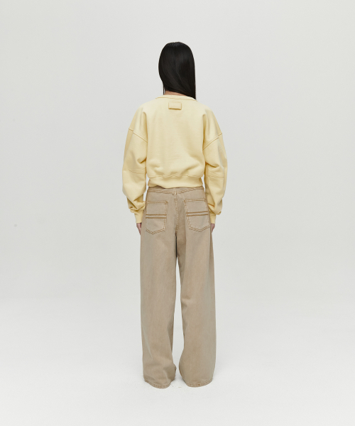 HEUTE(ホイテ)の「BENY WIDE DENIM (BEIGE)(デニムパンツ・レディース・ベージュ・FREE)」の4枚目の写真