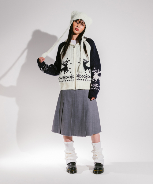 LMCの「WM DEER COWICHAN ZIP-UP CARDIGAN ivory(カーディガン/ボレロ・レディース・その他・S/M)」の2枚目の写真