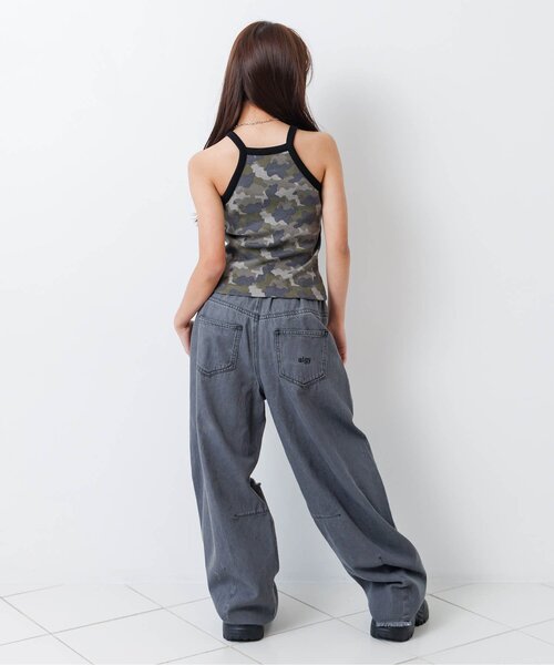 algy（アルジー）の「パッド付きタンク（タンクトップ・キッズ・オフホワイト/ブラック/アイボリー/カーキ・130/140/150/160）」の9枚目の写真