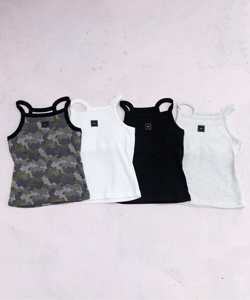 algy（アルジー）の「パッド付きタンク（タンクトップ・キッズ・オフホワイト/ブラック/アイボリー/カーキ・130/140/150/160）」の14枚目の写真