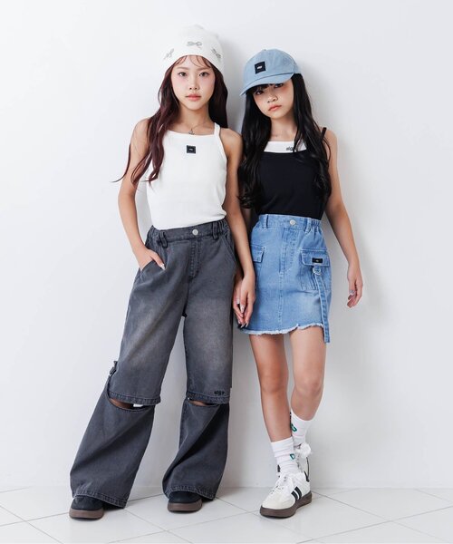 algy（アルジー）の「パッド付きタンク（タンクトップ・キッズ・オフホワイト/ブラック/アイボリー/カーキ・130/140/150/160）」の16枚目の写真