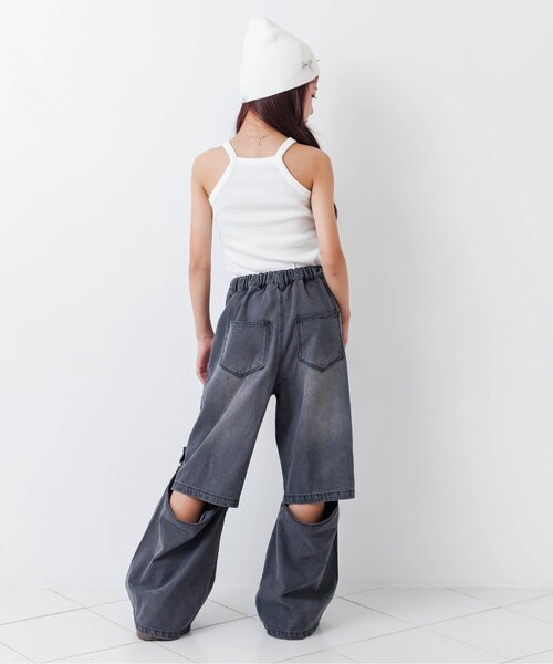 algy（アルジー）の「パッド付きタンク（タンクトップ・キッズ・オフホワイト/ブラック/アイボリー/カーキ・130/140/150/160）」の17枚目の写真