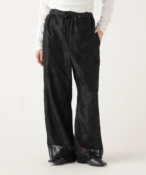 BEAMS HEART(ビームスハート)の「コードレース パンツ(その他パンツ・レディース・ホワイト/ライム/ブラック・FREE)」の1枚目の写真