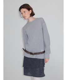 LLL DESIGN STUDIO（lllデザインスタジオ）の「コットンブレンドワッフルジャージロングスリーブT_ヘザーグレー（Tシャツ/カットソー）」