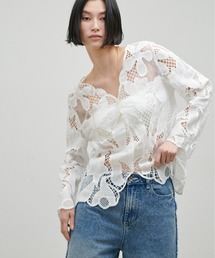 LARUTA | 【LARUTA】フラワー刺繍レースブラウス(シャツ/ブラウス)
