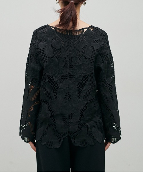 LARUTA(ラルータ)の「【LARUTA】フラワー刺繍レースブラウス(シャツ/ブラウス・レディース・ブラウン/ブラック/オフホワイト・FREE)」の14枚目の写真