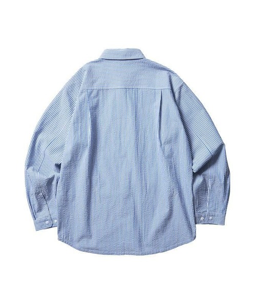 Liberaiders(リベレイダース)の「Liberaiders/リベレイダース COOLMAX UTILITY SHIRT ストライプ柄 レギュラーカラーシャツ 2026年 夏 夏服(シャツ/ブラウス・メンズ・ブルー・L)」の6枚目の写真