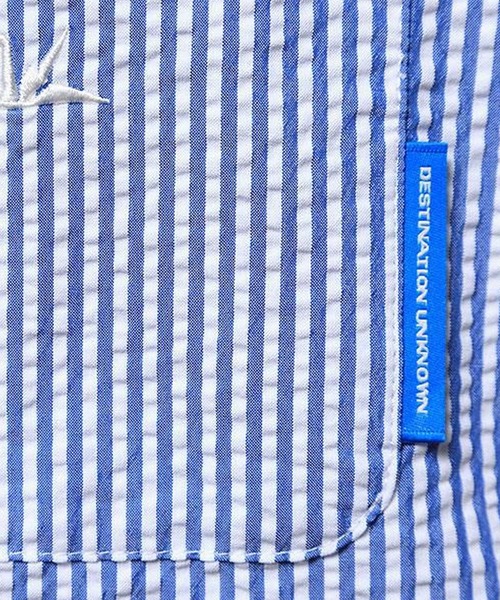Liberaiders(リベレイダース)の「Liberaiders/リベレイダース COOLMAX UTILITY SHIRT ストライプ柄 レギュラーカラーシャツ 2026年 夏 夏服(シャツ/ブラウス・メンズ・ブルー・L)」の3枚目の写真